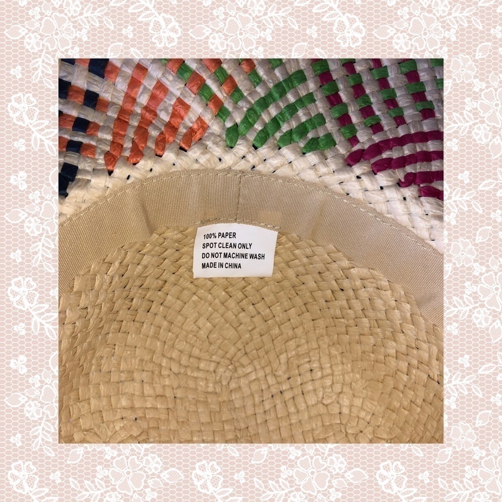 Super Cute Sunhat - 100% Paper - NWOT - Picture 4 of 4